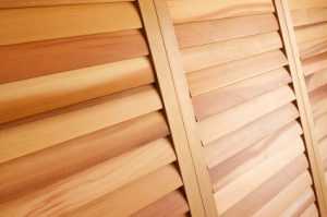 Wooden plantation shutters
